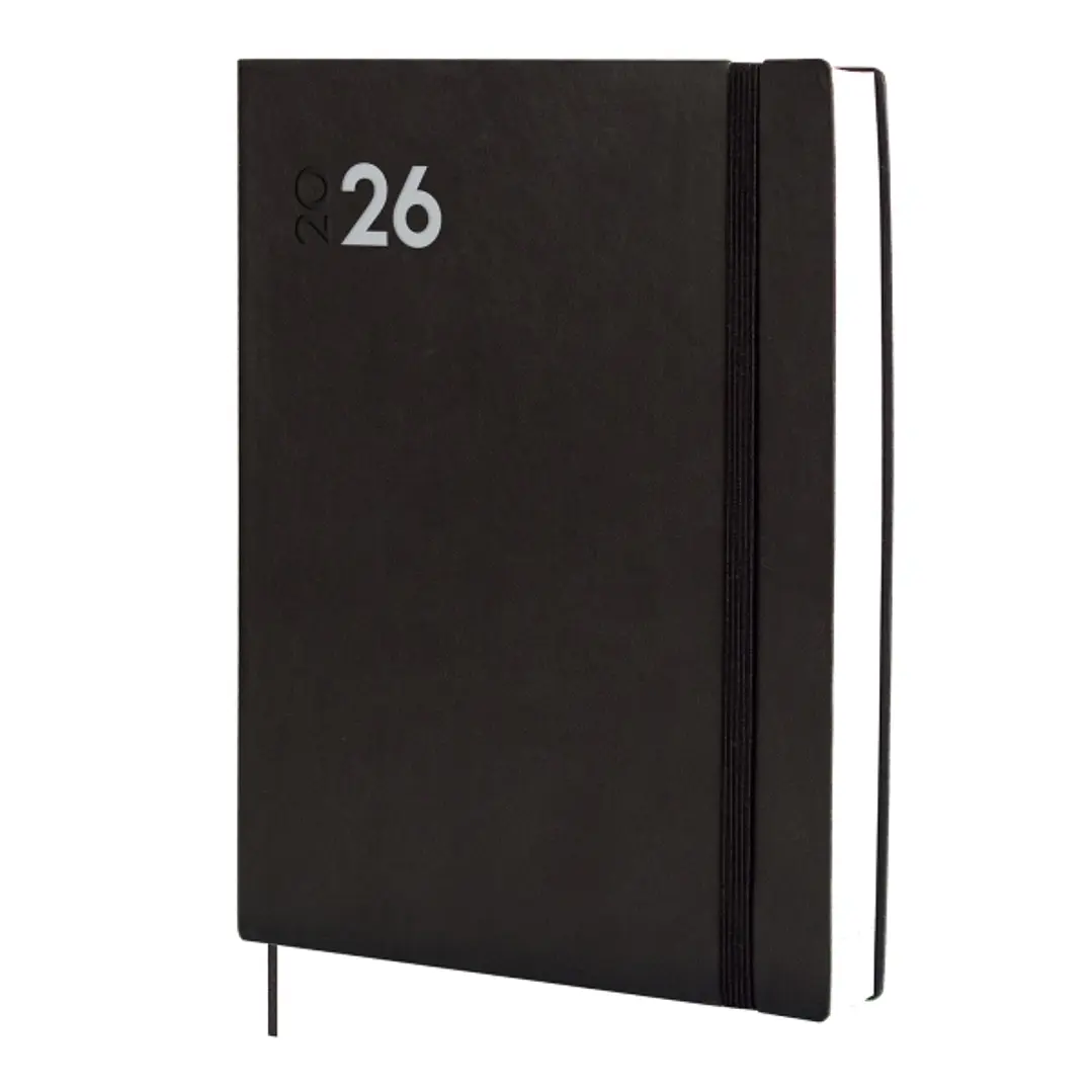 Finocam Dynamic Mara Agenda Profesional - Anual 2026 - Tapa Blanda - Cierre con Goma Elastica - Formato Y12 - 214x25x275mm - 1 Dia por Pagina - Color  1