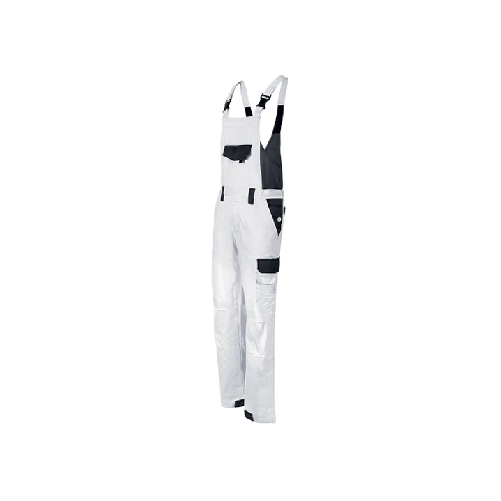 Upower Kalamata Peto de Trabajo Resistente - Talla L - Algodon Stretch, Multiples Bolsillos, Tirantes Ajustables, Cintura Elastica, Rodillas Preformad 1