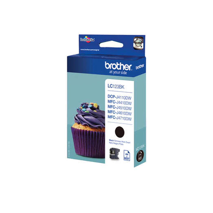 Brother LC123 Negro Cartucho de Tinta Original - LC123BKBP 1