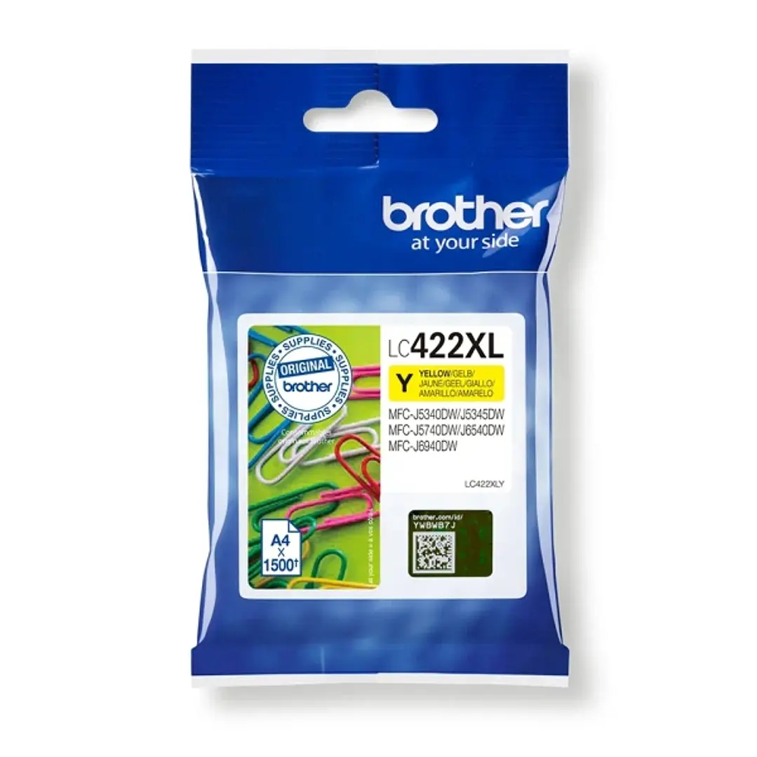 Brother LC422XL Amarillo Cartucho de Tinta Original - LC422XLY 1