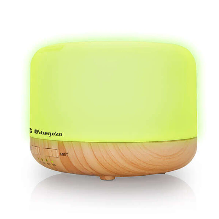 Orbegozo HUA 4000 Humidificador de Aromaterapia Ultrasonico Vapor Frio - 400ml - 30ml/H Temporizador - 7 Colores - Silencioso Ideal para Salud y Hogar 1
