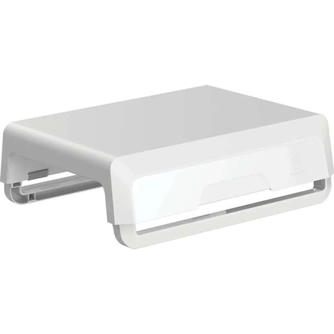 Fellowes Elevador para Monitor con 3 Ajustes de Altura - Ideal para Trabajo Hibrido - Canal para Dispositivos con Carga - Materiales 100% Reciclados 1