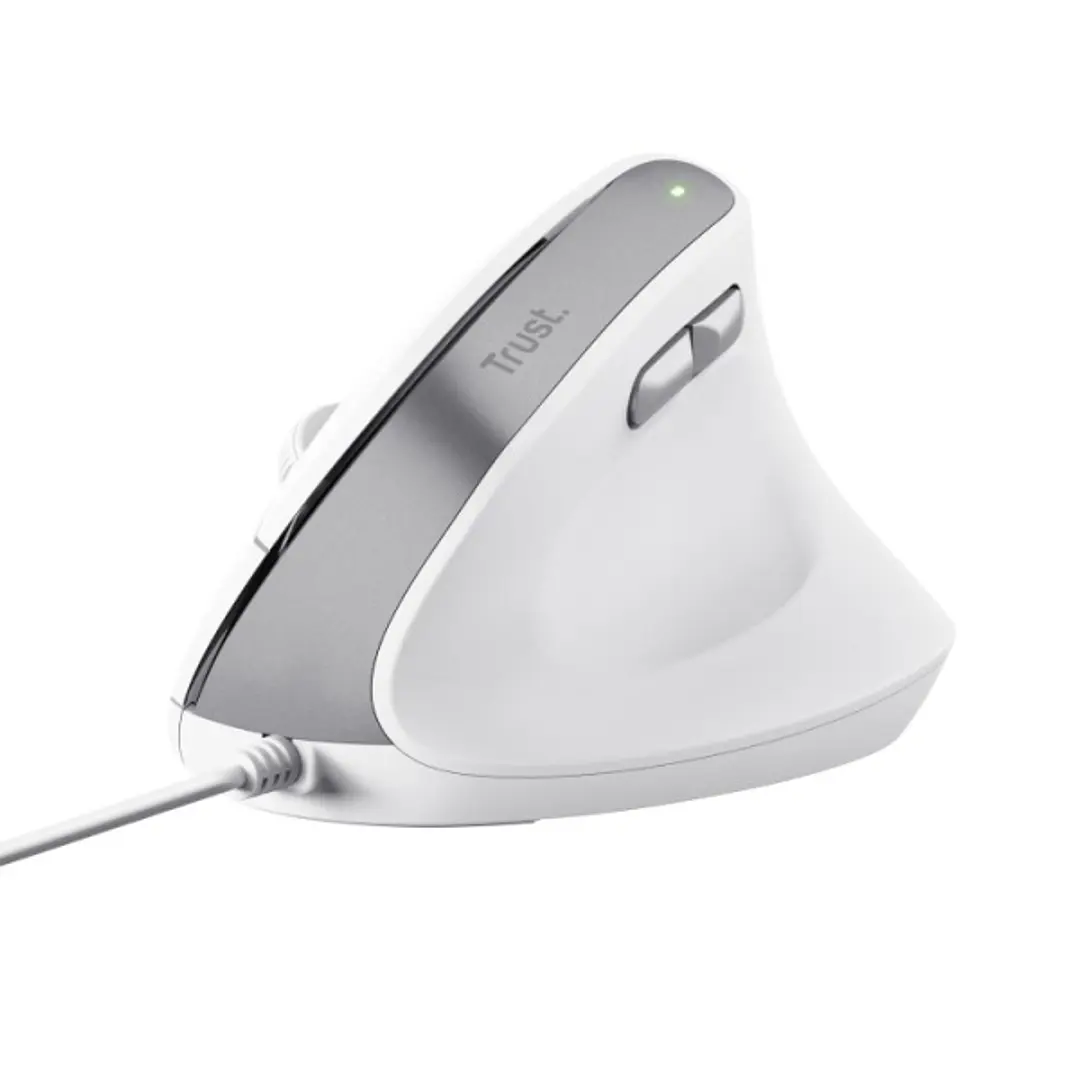 Trust Ergo Bayo Teclado - DPI Ajustable 800-2400ppp - 6 Botones - Cable 150cm -Color Blanco 1