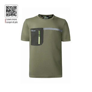 Upower Christal Camiseta Hombre con Termorregulacion Inteligente - Talla M - Efecto Antimicrobiano, Detalles Reflectantes, Bolsillo con Cremallera, Pr