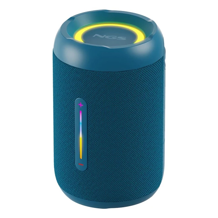 NGS Roller Furia 2 Tiny Altavoz Bluetooth 20W TWS - Iluminacion LED - Autonomia hasta 7h - Resistencia al Agua IPX7 - Color Azul 1