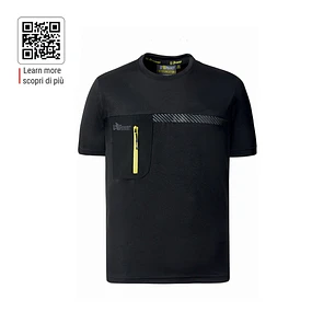 Upower Christal Camiseta Hombre con Termorregulacion Inteligente - Talla 5XL - Efecto Antimicrobiano, Detalles Reflectantes, Bolsillo con Cremallera, 