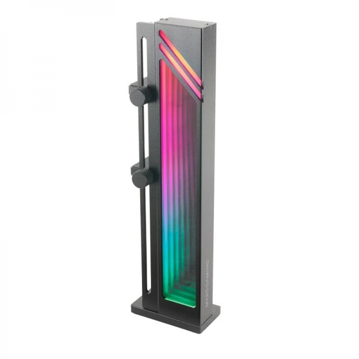 Mars Gaming MCA-GCB Soporte Tarjeta Grafica ARGB - Iluminacion Infinity Mirror - Base Magnetica Antideslizante - Compatibilidad Universal - Color Vari 1