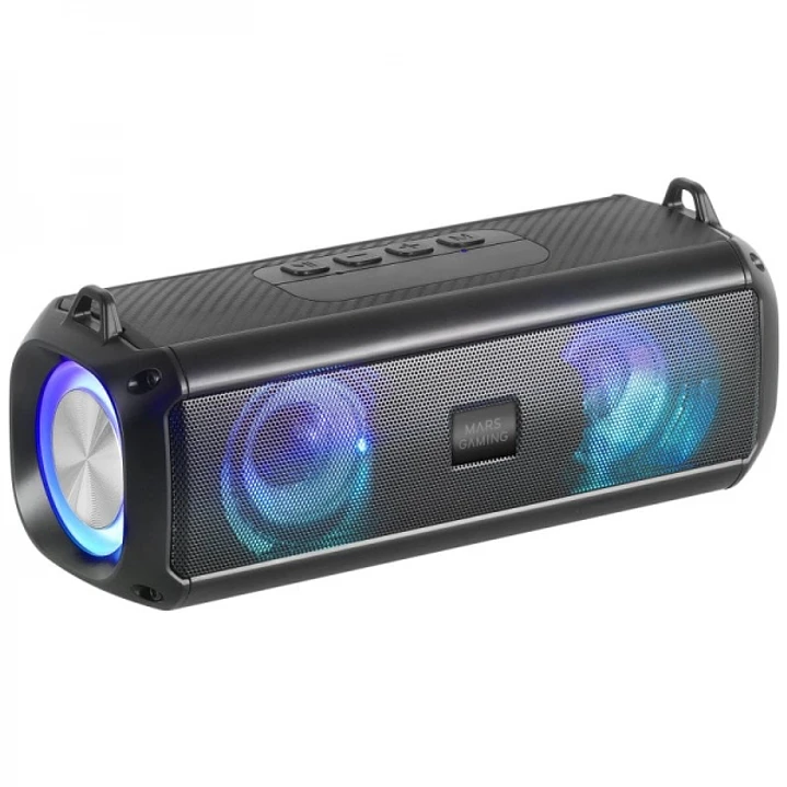 Mars Gaming MSB-XT Altavoz Portatil y Barra de Sonido - 20W - Cuatro Drivers - Iluminacion RGB - Bluetooth 5.3 - Autonomia 8h - Color Negro 1