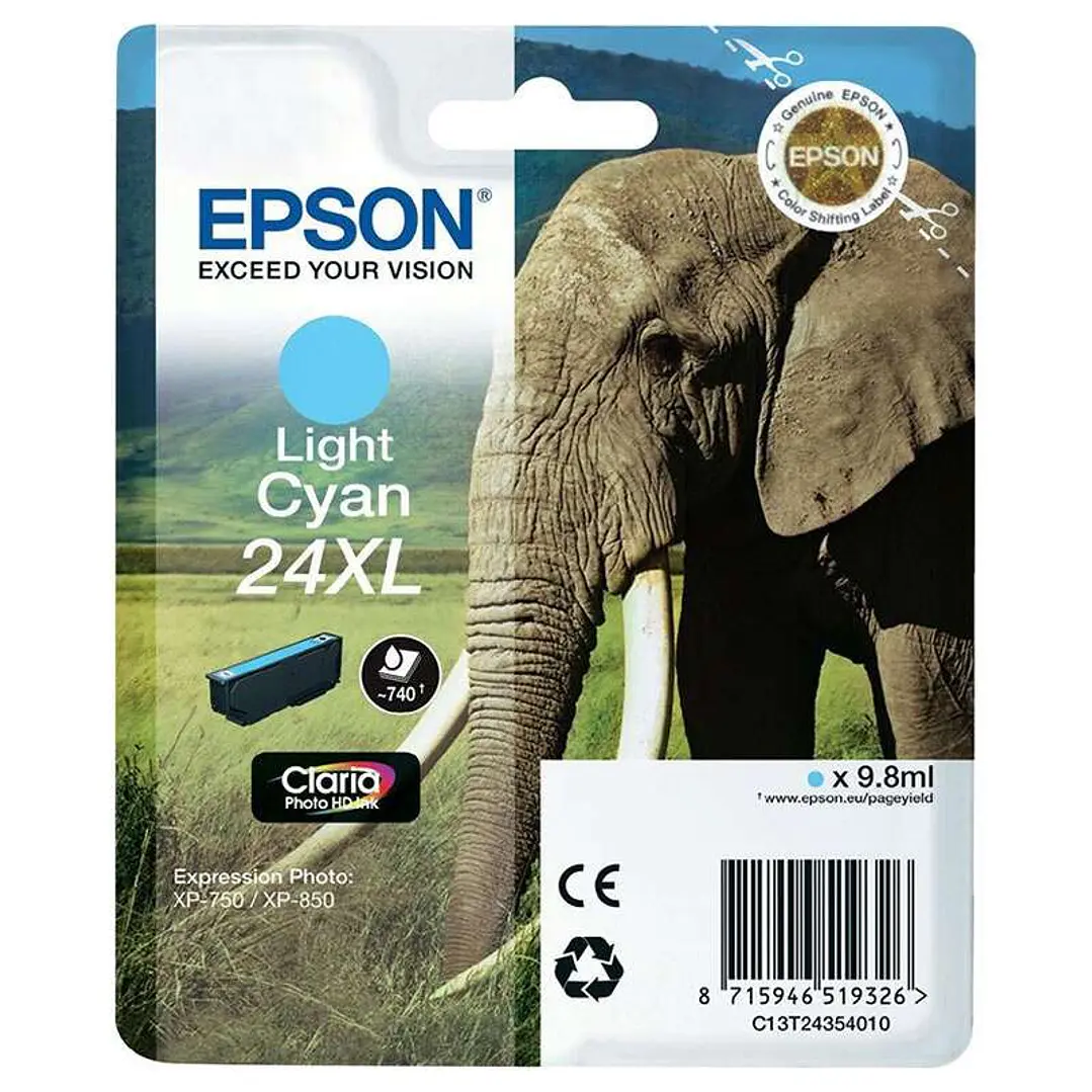 Epson T2435 (24XL) Cyan Light Cartucho de Tinta Original - C13T24354012 1