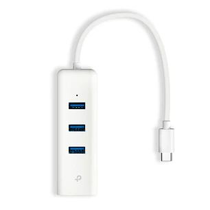 TP-Link UE330C Hub USB-C - RJ45 1Gbps - 3xUSB-A 3.0 - Conector USB-C - Plug and Play - Color Blanco