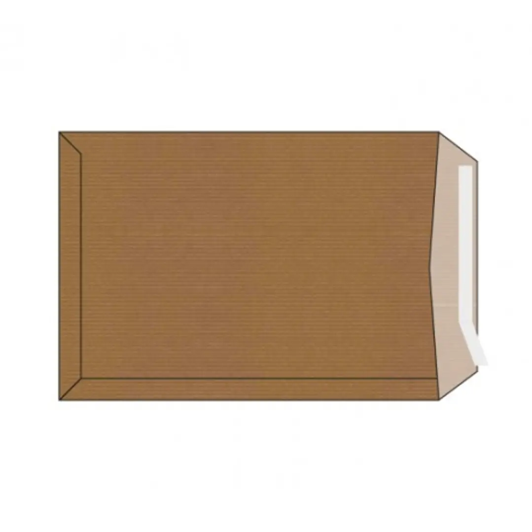 Sam Pack de 100 Sobres de Papel Kraft 90grs - Medidas 370x450mm - Autoadhesivo con Tira de Silicona - Color Marron 1