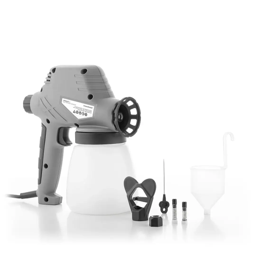 Innovagoods Spraint+ Pistola para Pintar Electrica - 80W - Boquilla de 0.8mm - Deposito de 800ml - Cable 2m - Incluye Accesorios - Flujo Maximo 300ml/ 1
