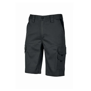 Upower Bonito Pantalones Cortos de Trabajo de Algodon Elastizado - Talla 3XL - Frescos y Comodos, Cinturilla Elastica, Cierre de Cremallera, Triple Co