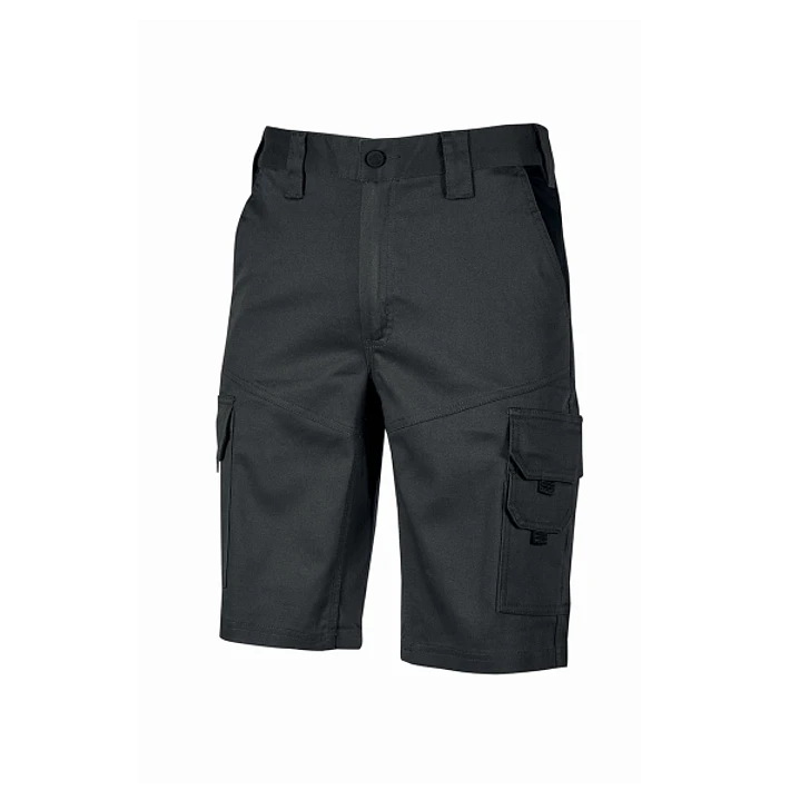 Upower Bonito Pantalones Cortos de Trabajo de Algodon Elastizado - Talla 2XL - Frescos y Comodos, Bolsillos Multifuncionales, Cinturilla Elastica, Cie 1