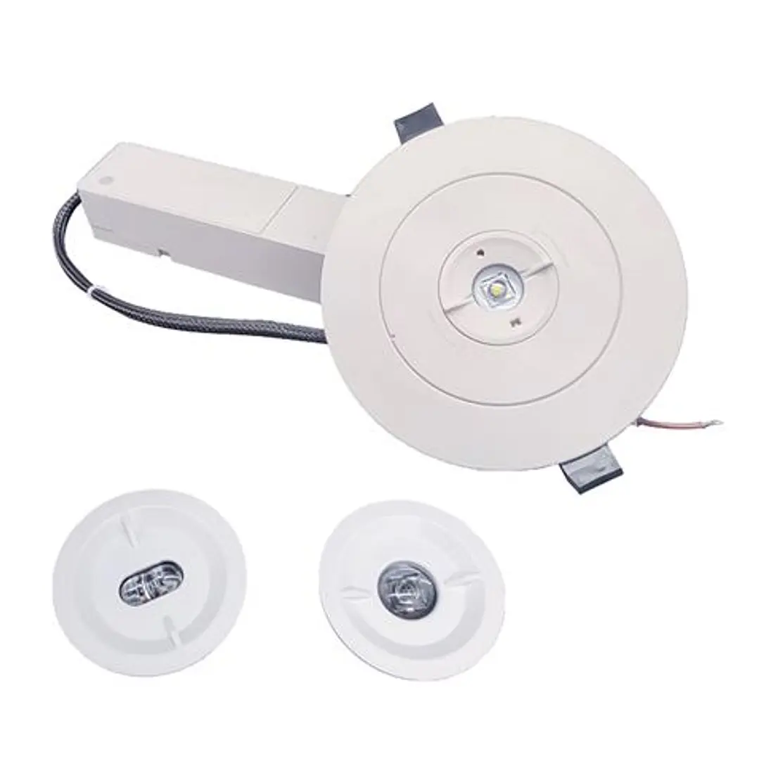 Elbat Luz de Emergencia Empotrable - 330 Lumens - 6000K - 2W - Luz Fria - 3 Horas de Autonomia - Bateria de Litio 1