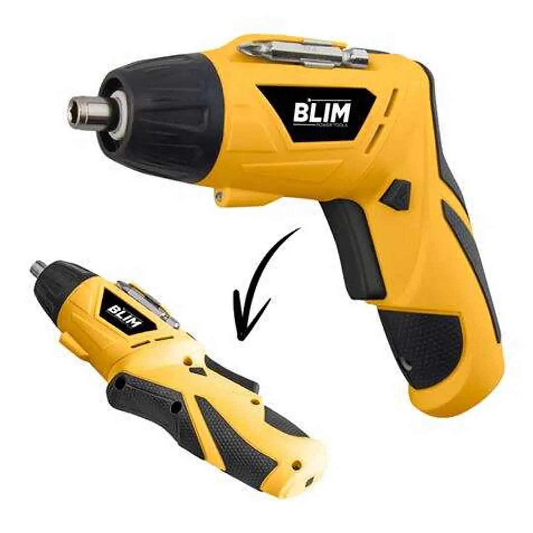Blim Atornillador Doble Posicion Bateria 4V - Velocidad 210 Rpm - Conector Hexagonal de 1/4 (6.35 mm) - Cambio de Sentido de Giro - Capacidad de Bater 1