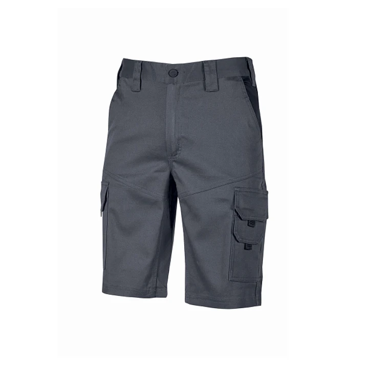 Upower Bonito Pantalones Cortos de Trabajo de Algodon Elastizado - Talla 5XL - Frescos y Comodos, Bolsillos Multifuncionales, Cinturilla Elastica, Cie 1