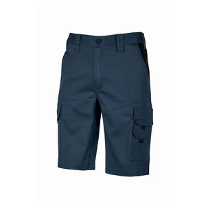 Upower Bonito Pantalones Cortos de Trabajo de Algodon Elastizado - Talla S - Frescos y Comodos, Cinturilla Elastica, Bolsillos Multifuncionales, Cierr