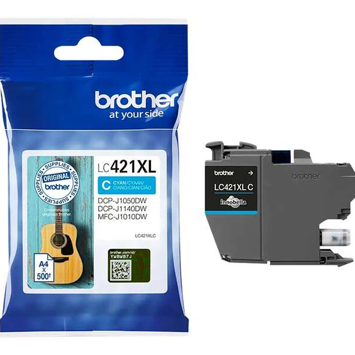 Brother LC421XL Cyan Cartucho de Tinta Original - LC421XLC 1