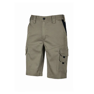 Upower Bonito Pantalones Cortos de Trabajo de Algodon Elastizado - Talla S - Frescos y Comodos, Bolsillos Multifuncionales, Cinturilla Elastica, Tripl