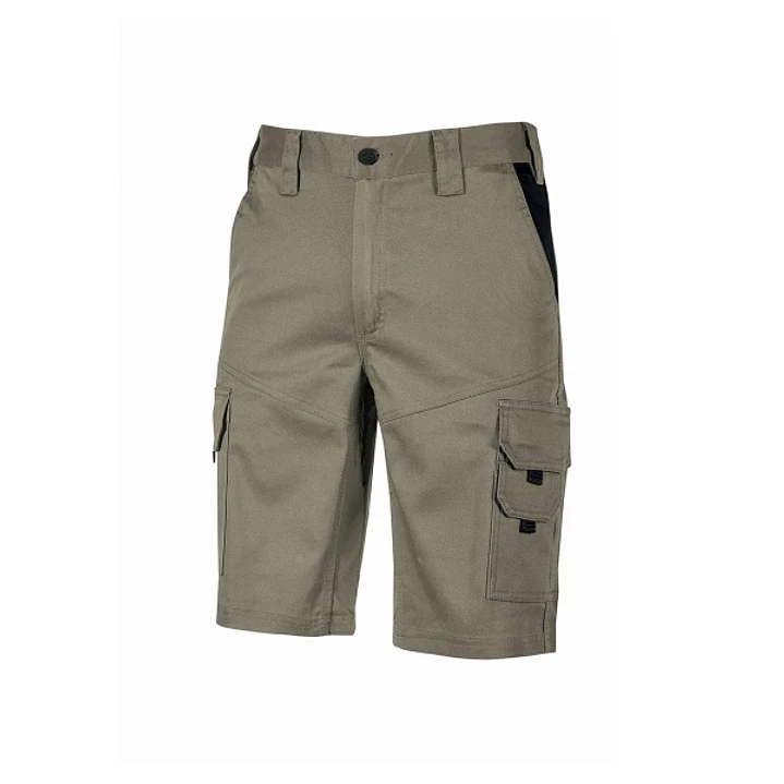 Upower Bonito Pantalones Cortos de Trabajo de Algodon Elastizado - Talla S - Frescos y Comodos, Bolsillos Multifuncionales, Cinturilla Elastica, Tripl 1