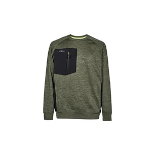 Upower York Sudadera Polar - Talla L - Cuello Redondo, Proteccion Termica - Color Verde Oscuro