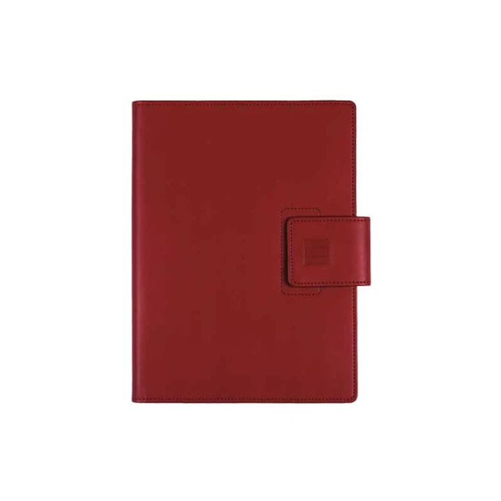 Finocam Duouno Agenda de Espiral - Bolsillo Interior - Anilla Portaboligrafo - Formato E10 - 155x212mm - 1 Dia por Pagina - Color Burdeos 1
