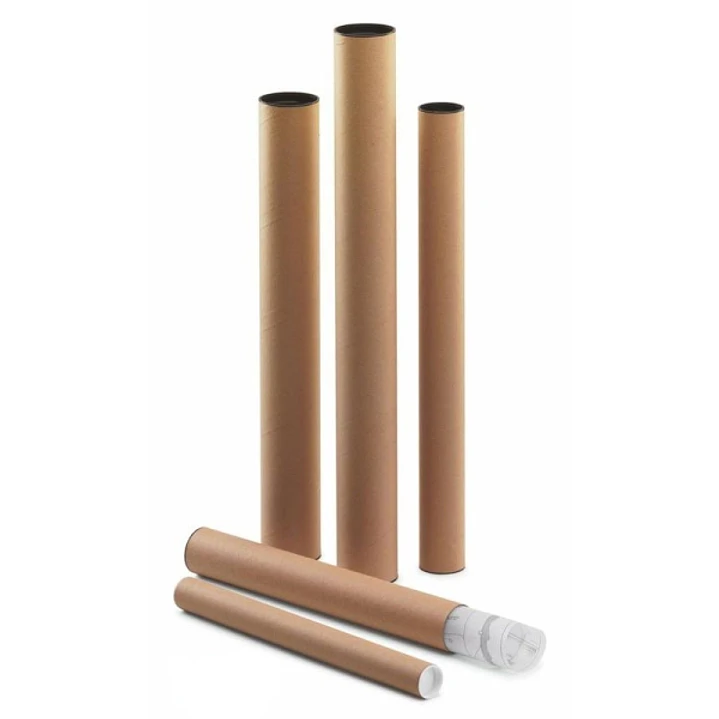 Faibo Tubo Portaplanos de Carton con Tapas de Plastico 640X60mm 1