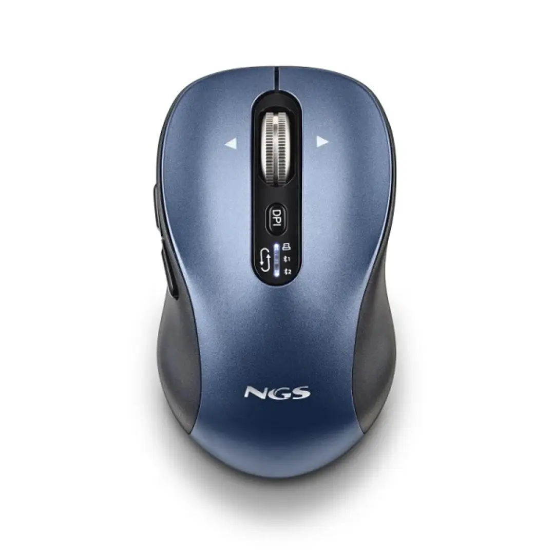 NGS Infinity-RB Raton Inalambrico 3200dpi - Conexiones 2.4 GHz + Bluetooth 5.1 + Bluetooth 5.1 - 5 Botones - Uso Diestro - Color Azul/Negro 1