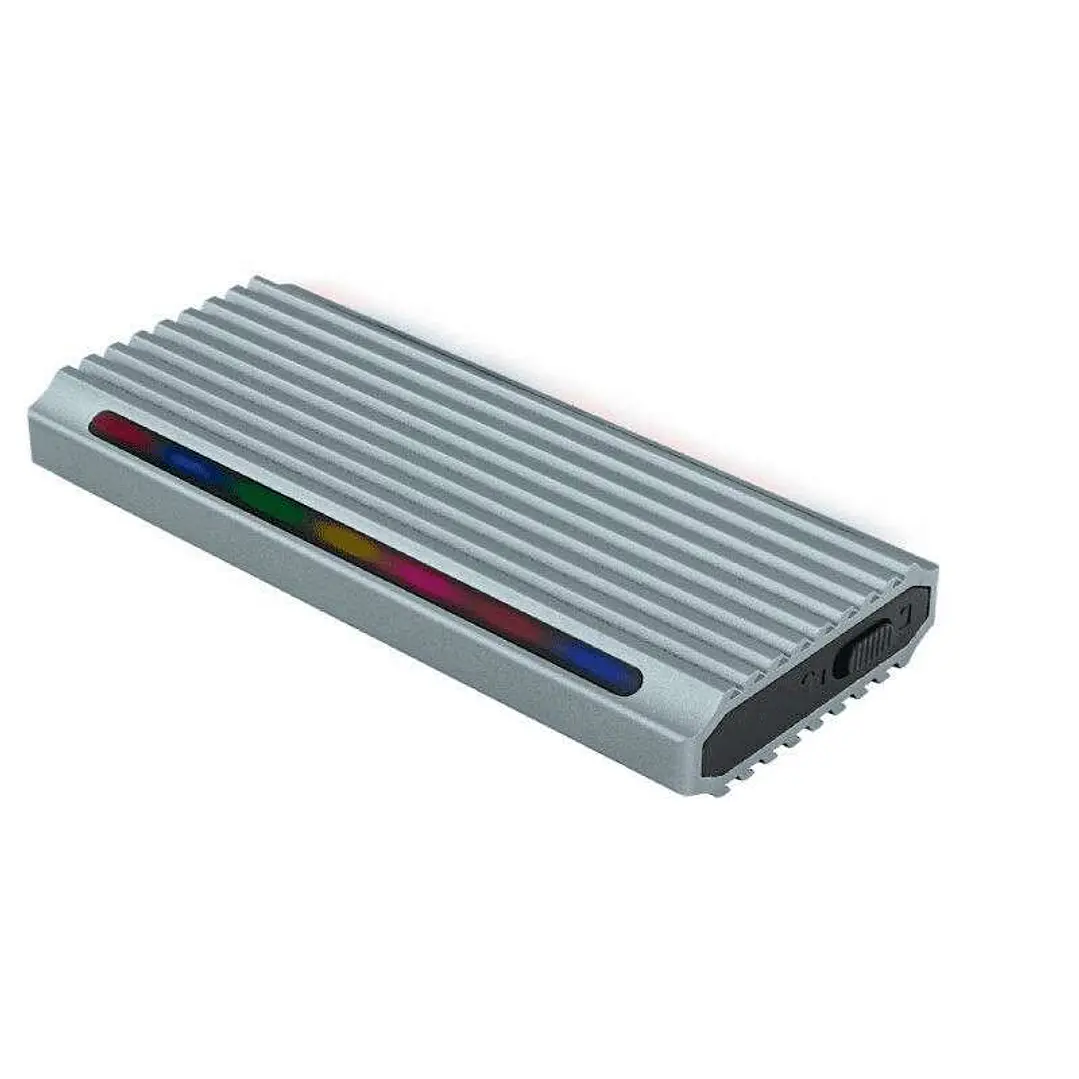 Tooq Shinobi Carcasa Externa SSD M.2 NGFF/NVMe USB-A 3.1 Gen2 RGB 1