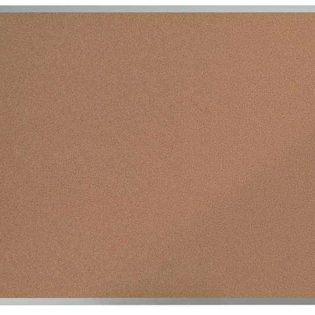 Nobo Essence Tablero de Anuncios de Corcho 900x600mm - Montaje en Esquinas - Superficie de Corcho - Marco de Aluminio Anodizado - Color Natural 1