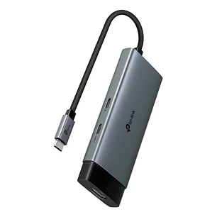 TP-Link UH5020C Hub 5 en 1 - HDMI 4K - 2xUSB-C - 2xUSB-A - Cable USB-C de 18cm - Plug and Play - Aluminio - Color Negro y Gris