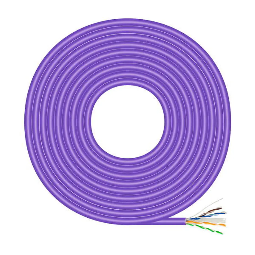 Aisens Cable de Red RJ45LSZH Cat.6 UTP Rigido AWG23 CCA (Aleacion) - 100m - Color Violeta 1