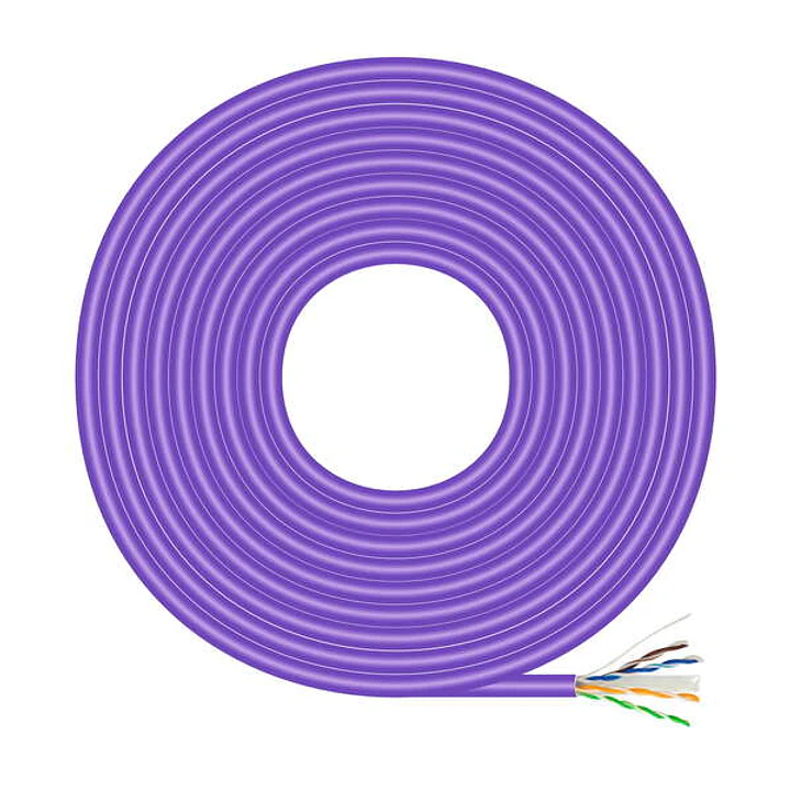 Aisens Cable de Red RJ45LSZH Cat.6 UTP Rigido AWG23 CCA (Aleacion) - 100m - Color Violeta 1