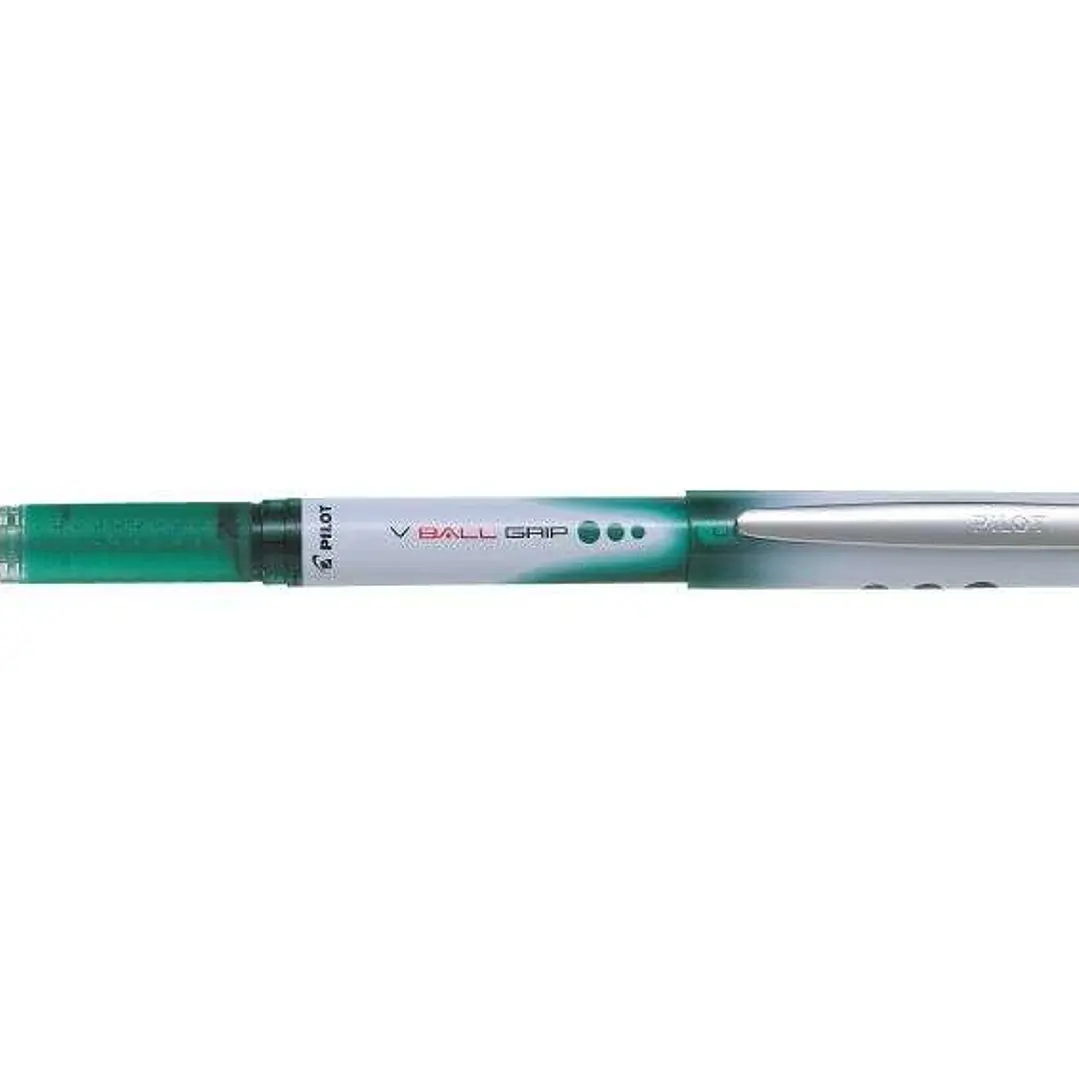Pilot Boligrafo de Tinta Liquida V Ball Grip 05 - Punta de Bola Conica 0.5mm - Trazo 0.3mm - Grip de Goma - Color Verde 1