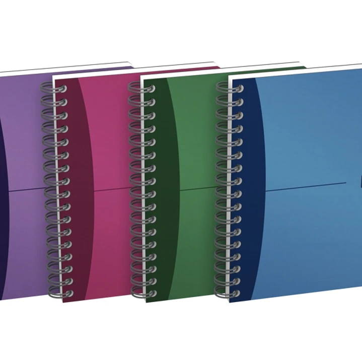 Oxford Office Urban Mix A6 Cuaderno A6 Espiral 90 Hojas Cuadricula 5x5mm - Tapa de Plastico Opaco - Colores Surtidos 1