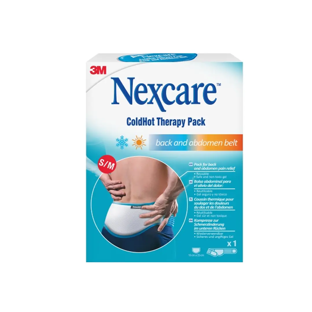 Nexcare Coldhot Therapy Compresa para Termoterapia - Incluye Cinturon S/M - Frio o Calor Superficial - Color Blanco 1