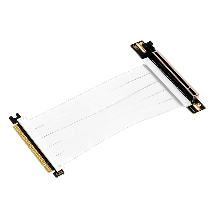 Abysm Cable de Extension Riser PCIe 4.0 x16 Flexible - Blindaje EMI - Longitud 17cm - Color Blanco 1