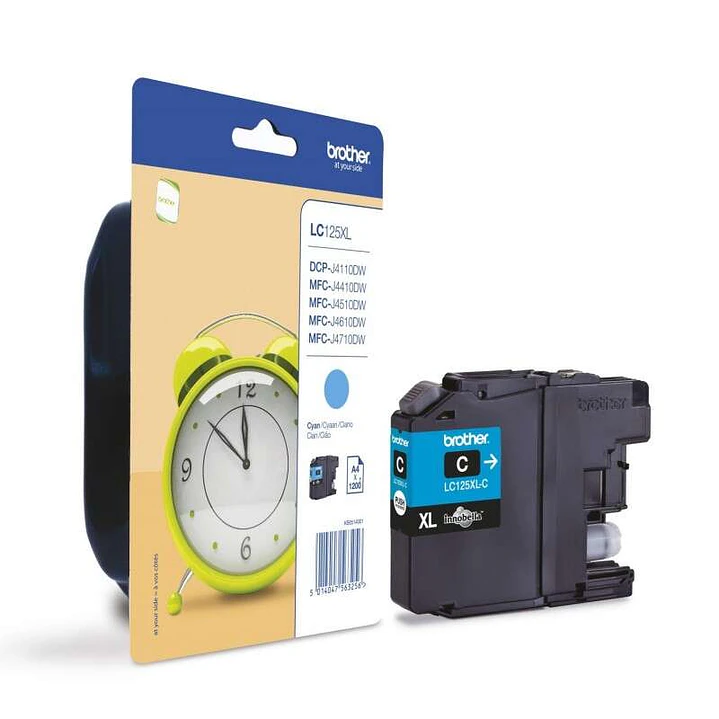 Brother LC125XL Cyan Cartucho de Tinta Original - LC125XLCBP 1