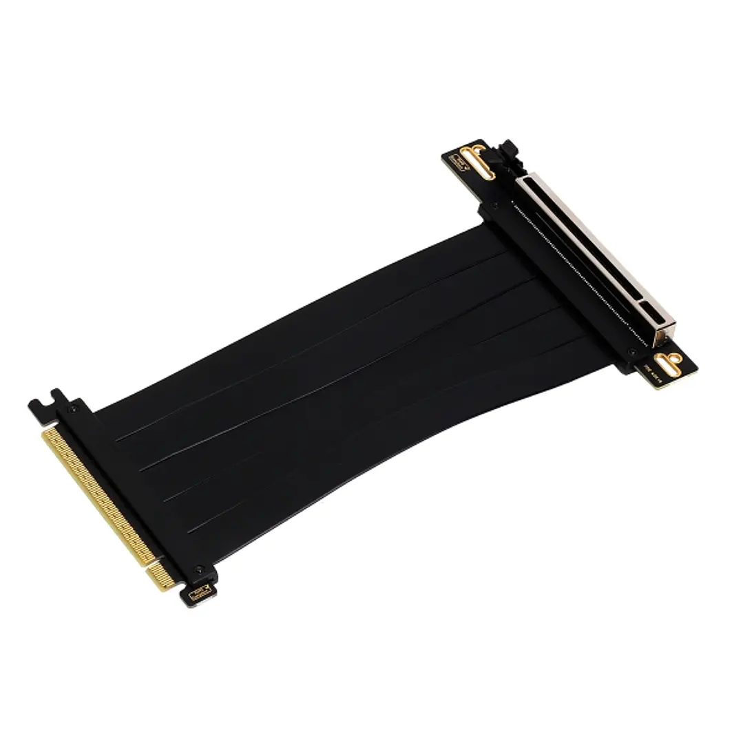 Abysm Cable de Extension Riser PCIe 4.0 x16 Flexible - Blindaje EMI - Longitud 17cm - Color Negro 1