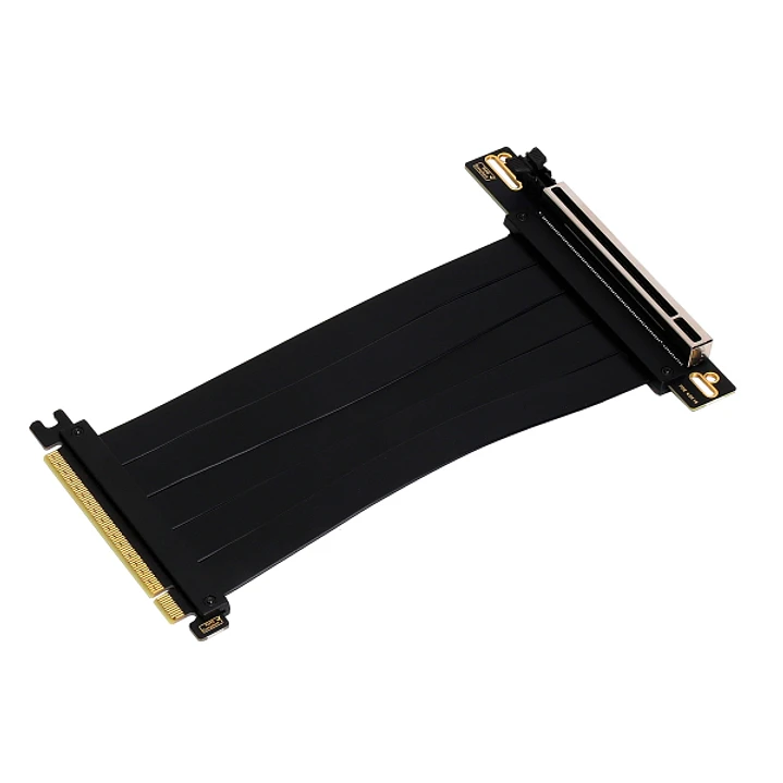 Abysm Cable de Extension Riser PCIe 4.0 x16 Flexible - Blindaje EMI - Longitud 17cm - Color Negro 1