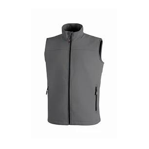 Upower Dublino Chaleco de Trabajo Soft Shell - Talla XL - Transpirable, Antiviento, Repelente al Agua, Multibolsillos con Cremallera, Ajuste Personali