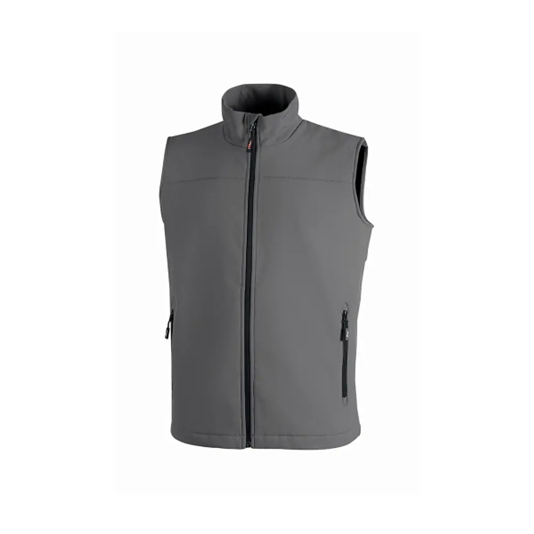 Upower Dublino Chaleco de Trabajo Soft Shell - Talla M - Transpirable, Antiviento, Repelente al Agua, Multibolsillos con Cremallera, Ajuste Personaliz 1