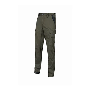 Upower Guapo Pantalones de Trabajo de Algodon Elastico - Talla 3XL - Bolsillos Multifuncionales, Cierre Resistente, Proteccion Lumbar, Rodillas Prefor