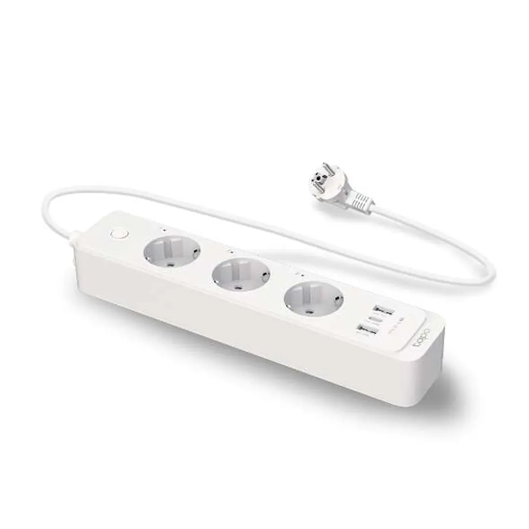 TP-Link Tapo P300 Regleta Inteligente WiFi - 3 Enchufes y 2 Puertos USB 3.0 - Carga Rapida de 18W - Control por Voz - Cable de 1.50m 1