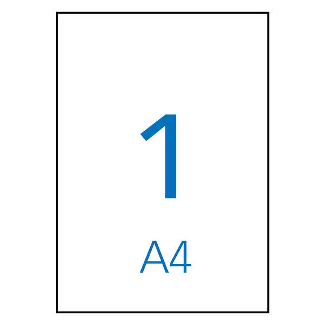 Apli Pack de 10 Etiquetas Resistentes a la Intemperie 210x297mm - Fabricadas en Poliester - Cantos Rectos - Adhesivo Permanente - Color Blanco 1