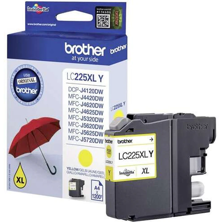 Brother LC225XL Amarillo Cartucho de Tinta Original - LC225XLYBP 1