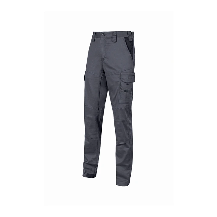 Upower Guapo Pantalones de Trabajo de Algodon Elastico - Talla 4XL - Bolsillos Multifuncionales, Cintura Elastica, Rodillas Preformadas, Triple Costur 1