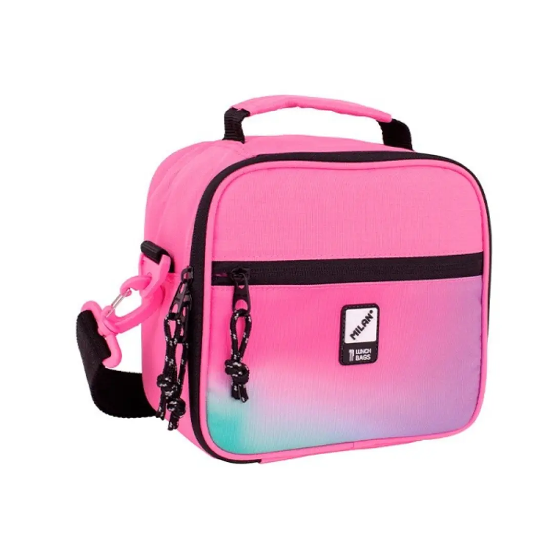 Milan Sunset Bolsa Isotermica Porta Alimentos 3,5L - Incluye 3 Recipientes para Alimentos - Interior Aislante Termico - Apertura Total - Correa Regula 1