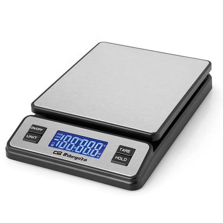 Orbegozo PC 3100 Bascula de Cocina Digital - Pantalla LCD - Capacidad 40kg - Conexion USB - Funcion Tara - Superficie Inox - Indicador Sobrecarga - Ap 1